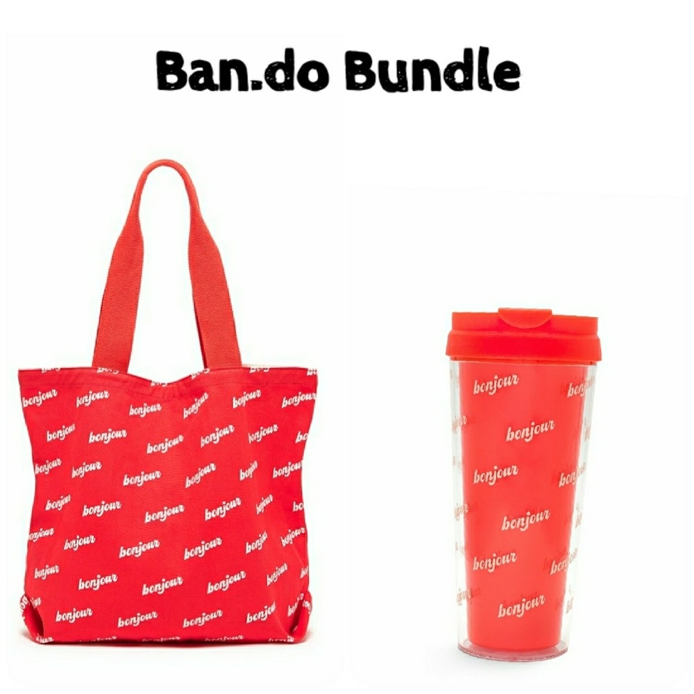 HOT STUFF THERMAL MUG - BONJOUR And Large Tote